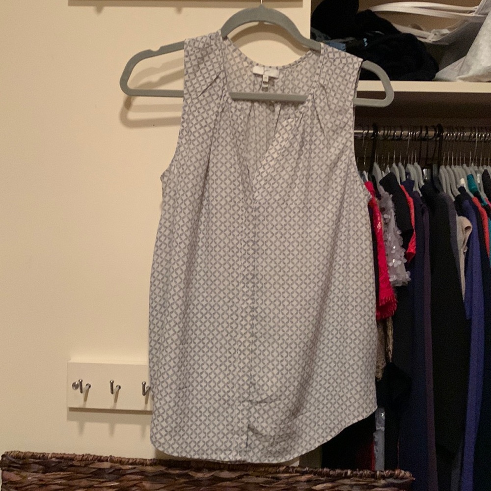 Joie tank top blouse button down the front